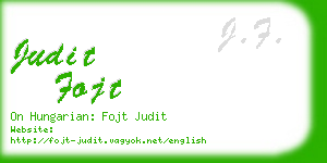 judit fojt business card